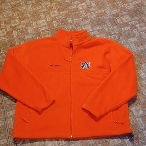 Columbia Vibrant Orange Fleece Jacket Auburn University Size Xxlarge